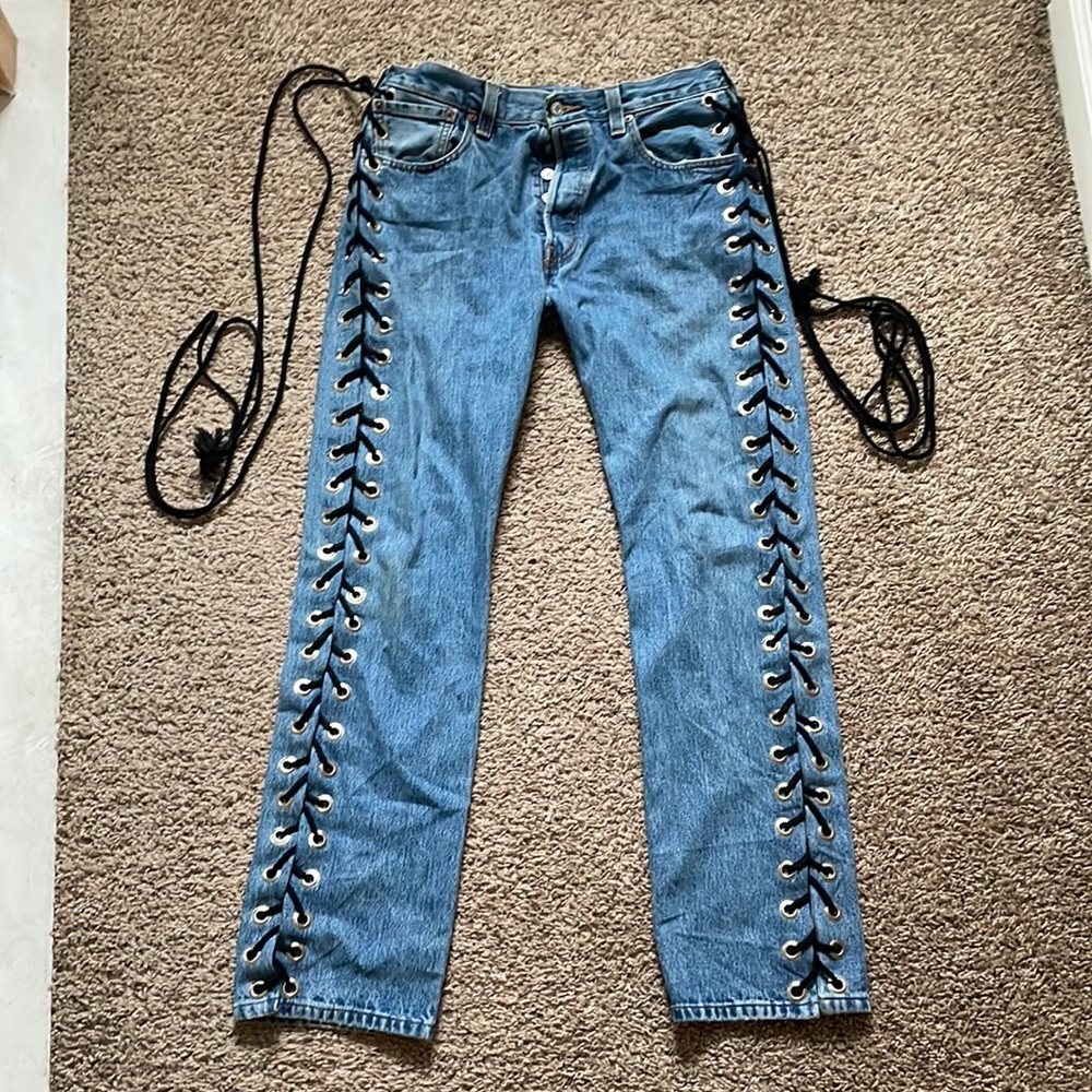 SAMARIA LEAH “ELISA” DENIM Black strings